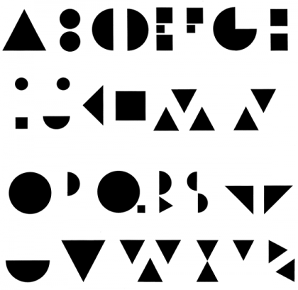 Système typographique géométrique. © Florence Boudet