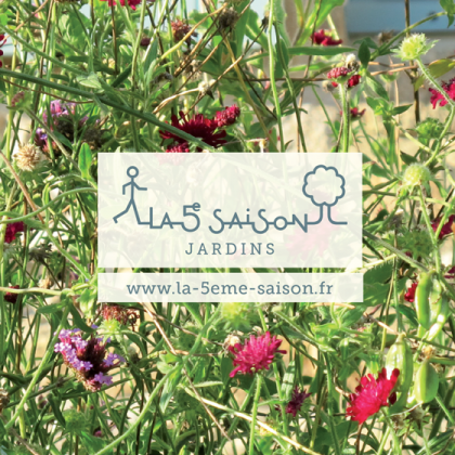 logo et identité pour la Cinquième saison, jardins, à Angers. © Florence Boudet