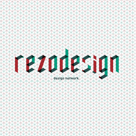 Logo et principe d'identité graphique pour rezodesign © Florence Boudet pour Cento per Cento